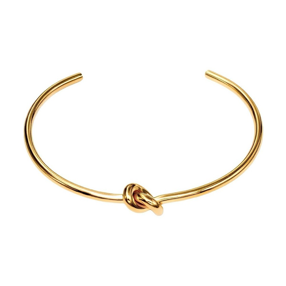 Shashi Gold Knot Bangle Bracelet - Picture 8 of 12